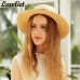  's Wide Brim Beach Hat Natural Straw Casual Hat New Stylish Flat Top Hat 691218705667 eb-12264219